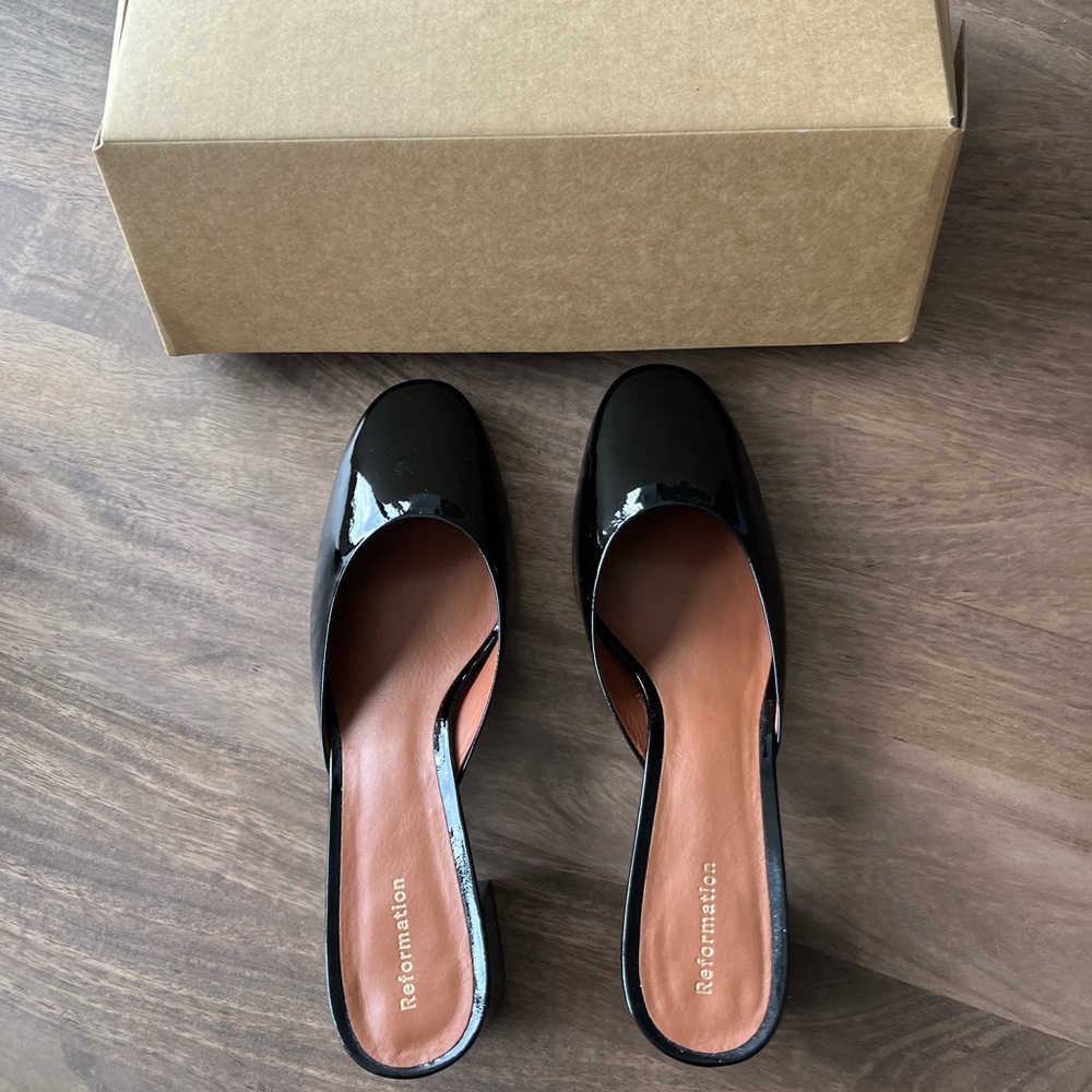 Reformation Marina block-heel mules